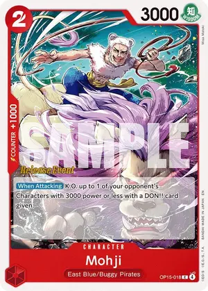 Carta Mohji OP15-018, versión Promo