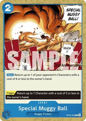 Carta Special Muggy Ball OP09-058, versión Promo