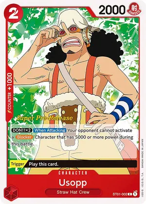 Carta Usopp ST01-002, versión Promo