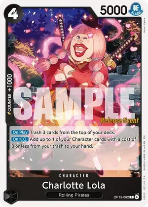 Carta Charlotte Lola OP15-082, versión Promo