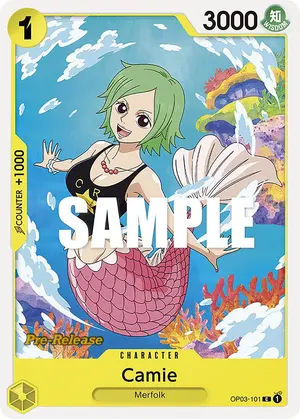 Carta Camie OP03-101, versión Promo