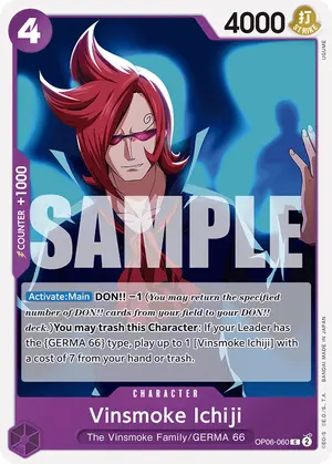 Carta Vinsmoke Ichiji OP06-060, versión Normal