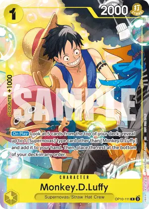 Carta Monkey.D.Luffy OP10-111, versión Promo