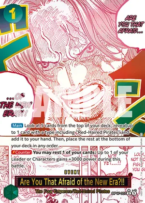 Carta Are You That Afraid of the New Era?!! OP17-037, versión Arte alternativo