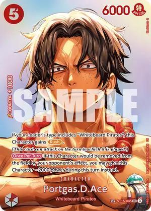 Carta Portgas.D.Ace ST15-005, versión SP