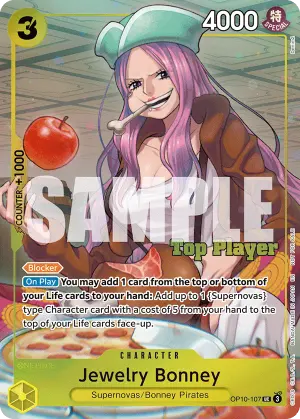 Carta Jewelry Bonney OP10-107, versión Arte alternativo