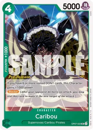 Carta Caribou OP07-023, versión Promo