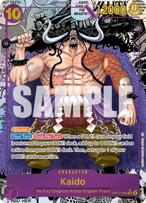 Carta Kaido OP17-062, versión Manga