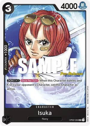 Carta Isuka OP02-094, versión Promo