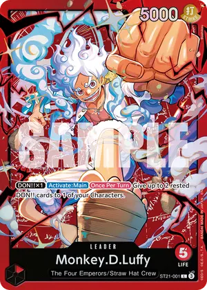 Carta Monkey.D.Luffy ST21-001, versión Arte alternativo