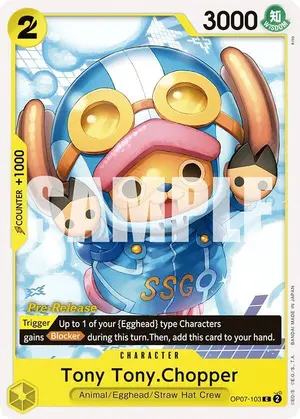Carta Tony Tony.Chopper OP07-103, versión Promo