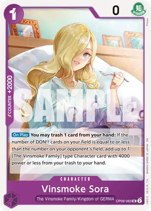 Carta Vinsmoke Sora OP06-063, versión Normal