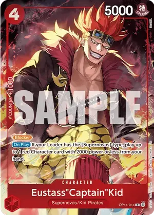 Carta Eustass"Captain"Kid OP14-014, versión Arte alternativo