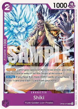 Carta Shiki OP06-073, versión Promo