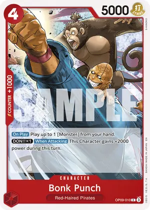 Carta Bonk Punch OP09-010, versión Normal