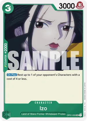 Carta Izo OP01-033, versión Normal