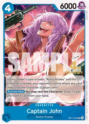 Carta Captain John OP17-044, versión Promo