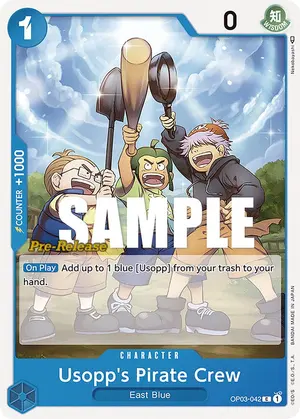 Carta Usopp's Pirate Crew OP03-042, versión Promo