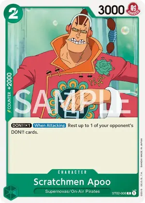 Carta Scratchmen Apoo ST02-008, versión Promo