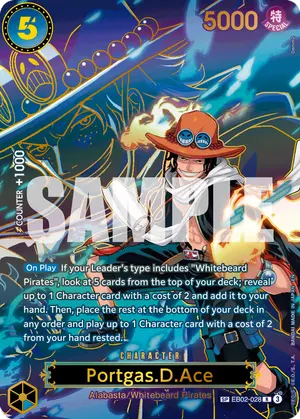 Carta Portgas.D.Ace EB02-028, versión SP