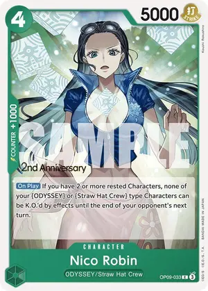 Carta Nico Robin OP09-033, versión Promo