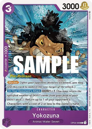 Carta Yokozuna OP04-068, versión Promo