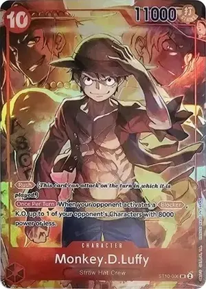 Carta Monkey.D.Luffy ST10-006, versión Arte alternativo