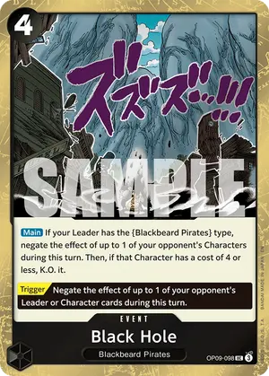 Carta Black Hole OP09-098, versión Normal