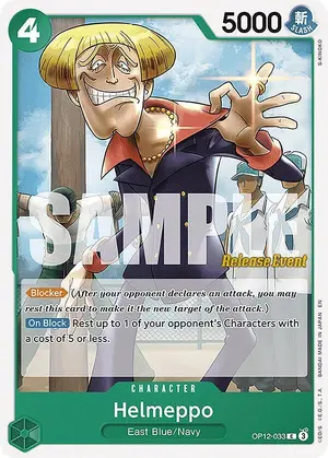 Carta Helmeppo OP12-033, versión Promo