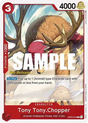 Carta Tony Tony.Chopper OP04-010, versión Promo