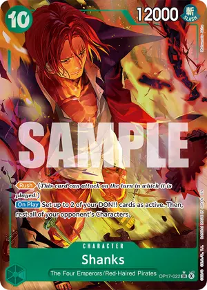 Carta Shanks OP17-022, versión Arte alternativo