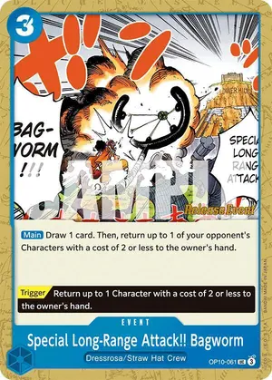 Carta Special Long-Range Attack!! Bagworm OP10-061, versión Promo