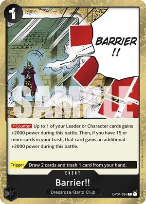 Carta Barrier!! OP04-095, versión Normal