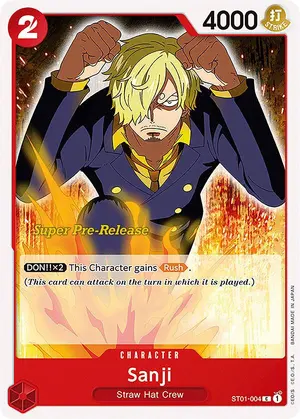 Carta Sanji ST01-004, versión Promo