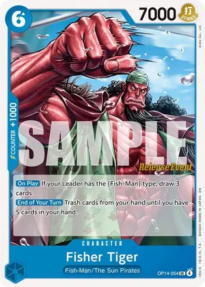 Carta Fisher Tiger OP14-054, versión Promo