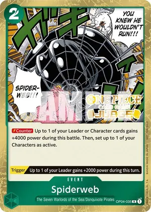 Carta Spiderweb OP04-035, versión Promo