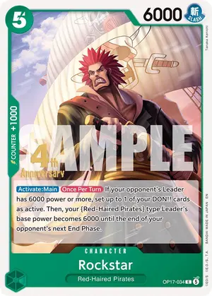 Carta Rockstar OP17-034, versión Promo