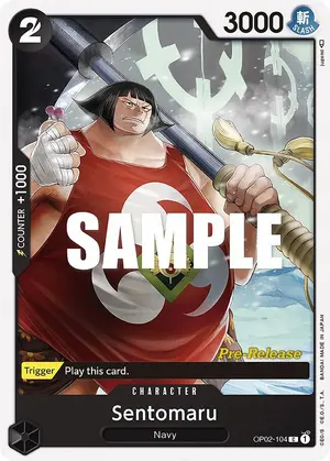 Carta Sentomaru OP02-104, versión Promo