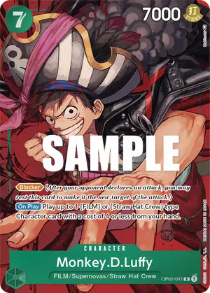 Carta Monkey.D.Luffy OP02-041, versión Arte alternativo