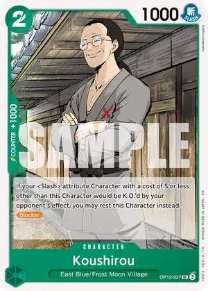 Carta Koushirou OP12-027, versión Normal