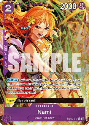 Carta Nami PRB02-012, versión Arte alternativo