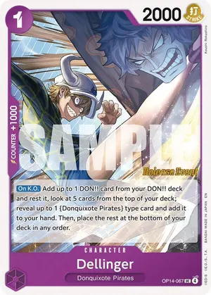 Carta Dellinger OP14-067, versión Promo