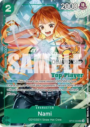 Carta Nami OP10-033, versión Arte alternativo