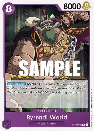 Carta Byrnndi World OP02-082, versión Promo