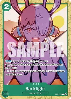 Carta Backlight ST11-003, versión Arte alternativo