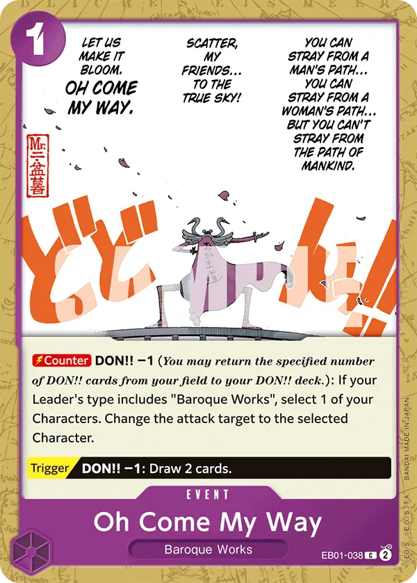 Carta Oh Come My Way EB01-038