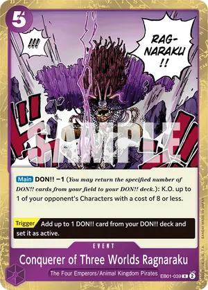 Carta Conquerer of Three Worlds Ragnaraku EB01-039