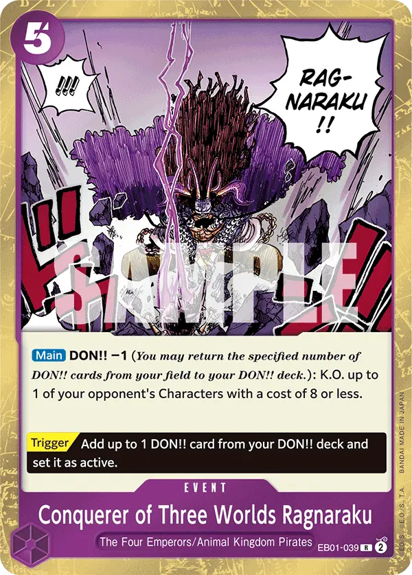 Carta Conquerer of Three Worlds Ragnaraku EB01-039