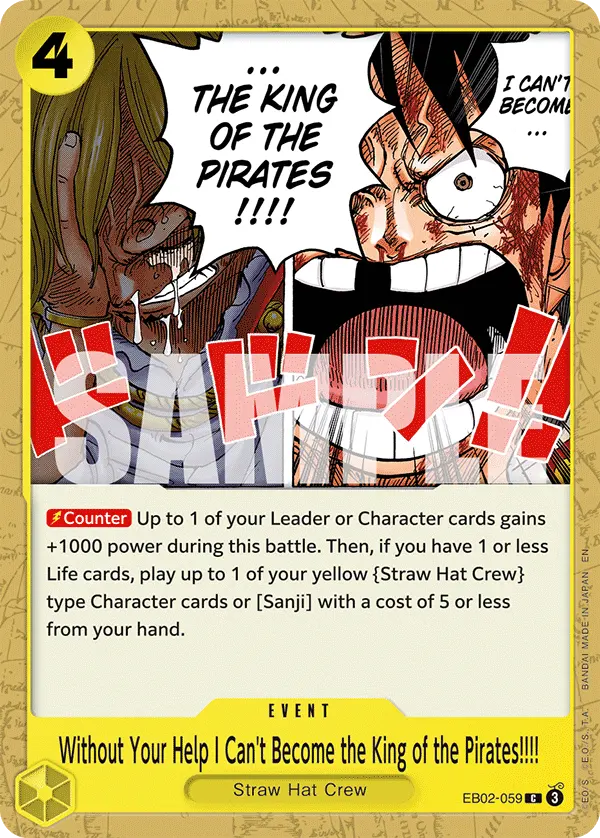 Carta Without Your Help I Can't Become the King of the Pirates!!!! EB02-059