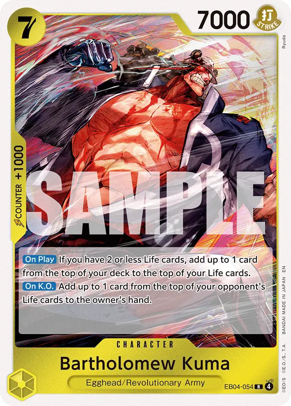 Bartholomew Kuma EB04-054 card